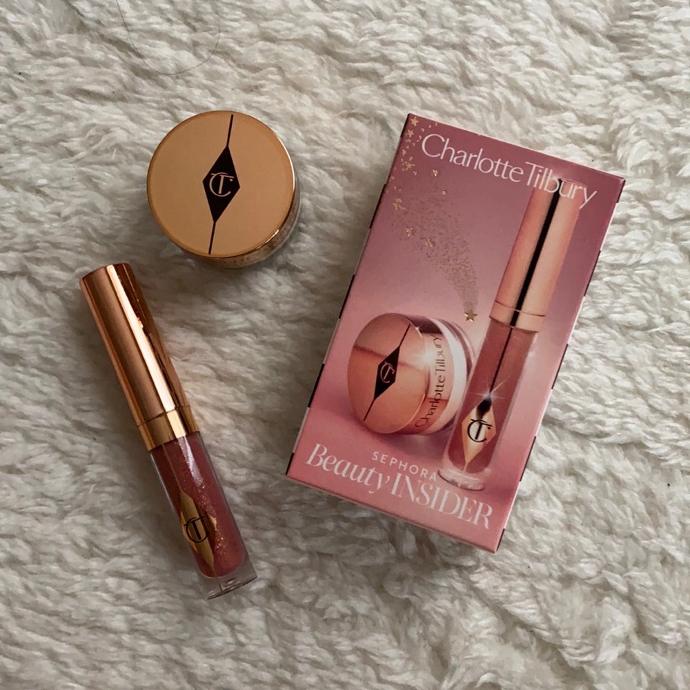 BNIB Sephora Charlotte Tilbury CT Pillow Talk Lip and Magic Cream Set